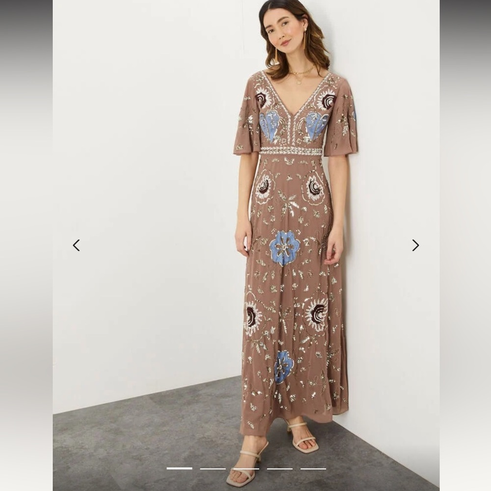 Blakely Embellished Maxi Dress with Recycled Polyester